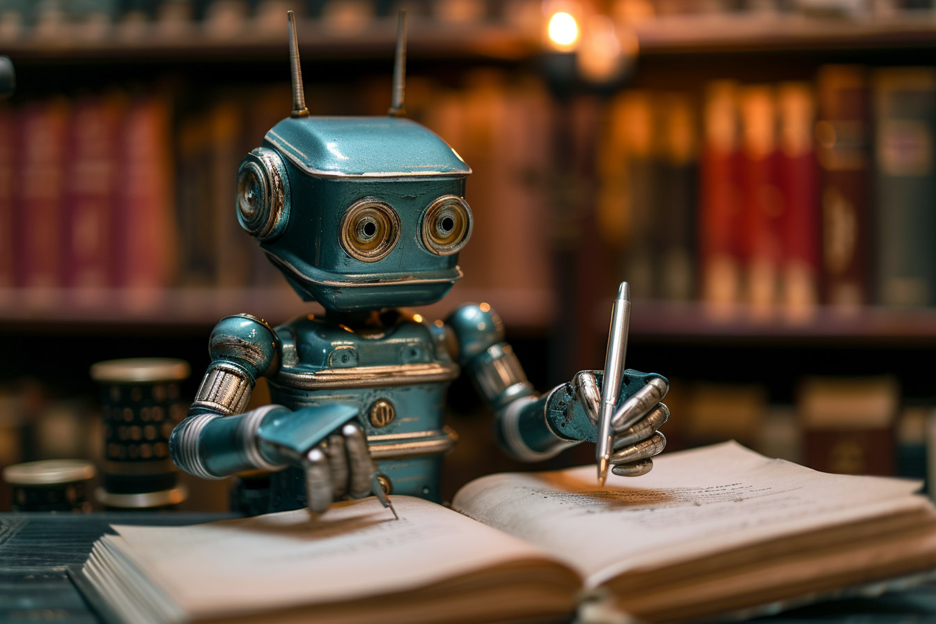 A robot writing