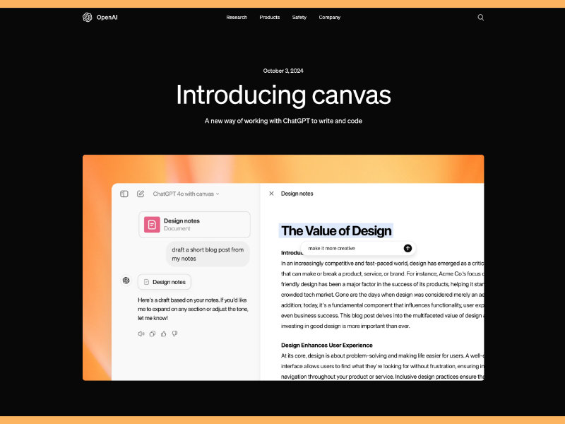 OpenAI´s Canvas